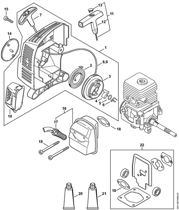 STIHL 4140-084-6802 Distanzstück positie 10 technische tekening