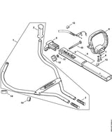 STIHL 4149-182-2100 Halter positie 14 technische tekening