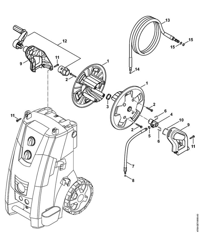 STIHL 9104-007-4306 Schraube IS-P5x35 positie 2 technische tekening