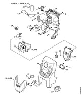 STIHL 4776-605-1004 Kondensator 30 µF 500 V positie 14 technische tekening