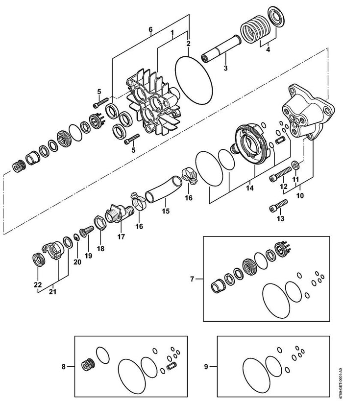 STIHL 9210-260-0758 Mutter DIN934-3/4" positie 18 technische tekening