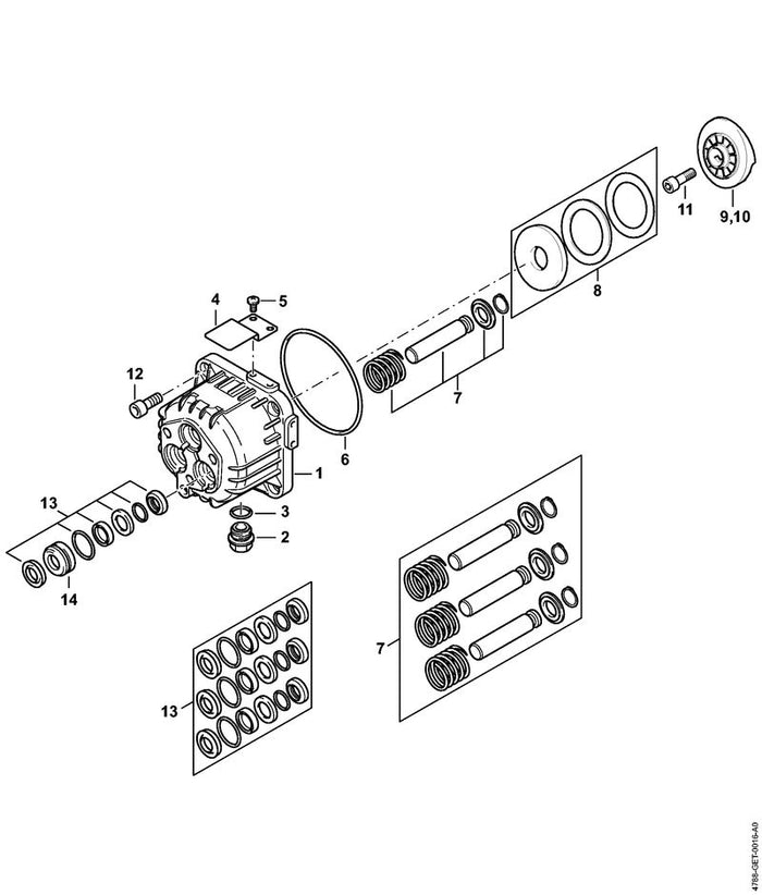 STIHL 9645-945-8704 RDR N92x3-NBR70 positie 6 technische tekening