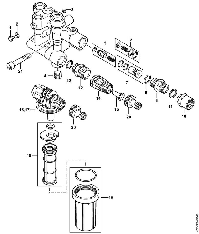 STIHL 9645-945-3344 RDR N14x2-NBR70 positie 9 technische tekening