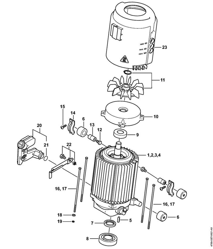 STIHL 9503-003-6862 Rillenkugellager DIN625-6205-2Z positie 9 technische tekening