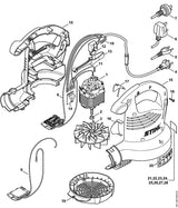 STIHL 4811-967-1851 Leistungsschild SHE 81 positie 21 technische tekening