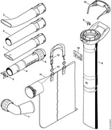 STIHL 4811-700-6901 Krümmer positie 7 technische tekening