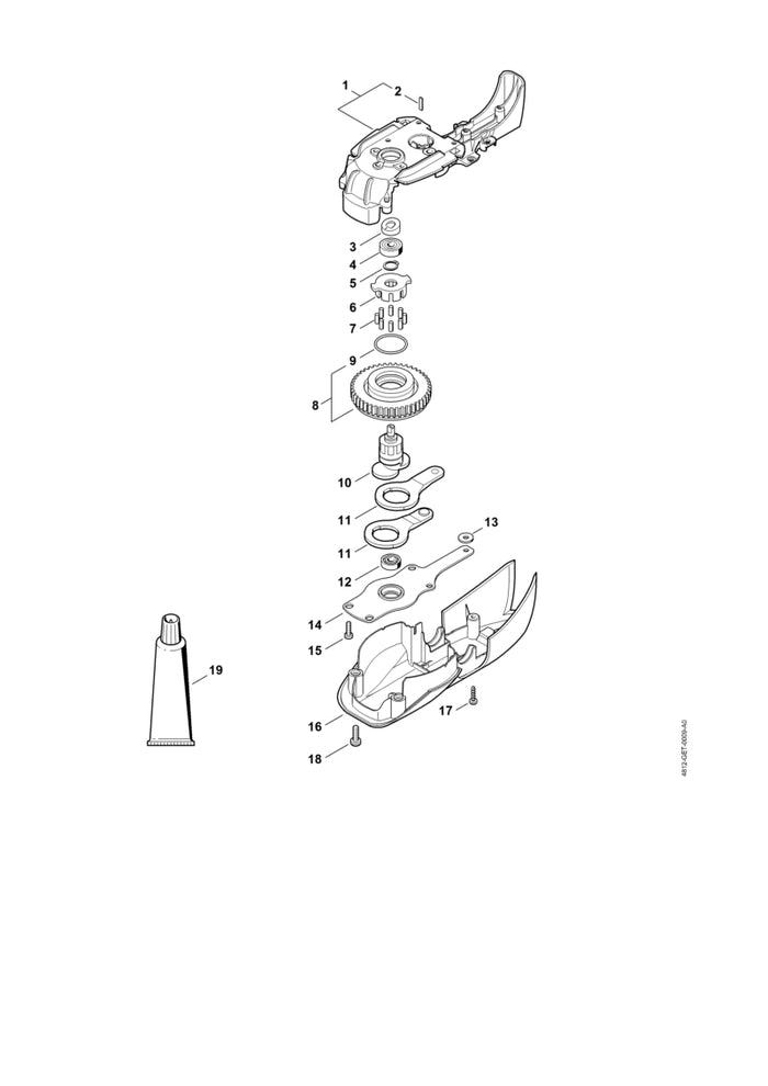 STIHL 6460-640-7607 Stirnrad positie 8 technische tekening