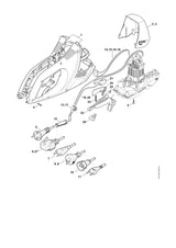 STIHL 4818-430-2100 Schalthebel positie 22 technische tekening