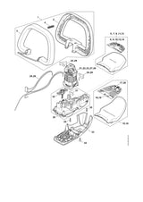 STIHL 4818-967-1809 Leistungsschild HSE 42 positie 6 technische tekening