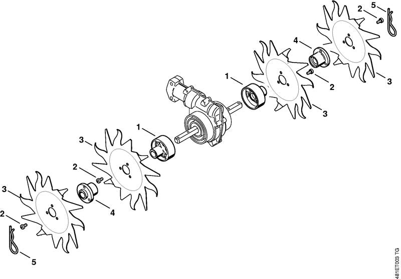 STIHL 4601-713-1902 Flansch positie 1 technische tekening