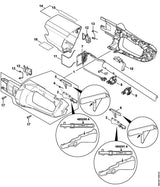 STIHL 4852-440-3000 Kabelbaum positie 7 technische tekening