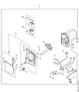 STIHL 4854-600-3500 Abdeckung positie 9 technische tekening