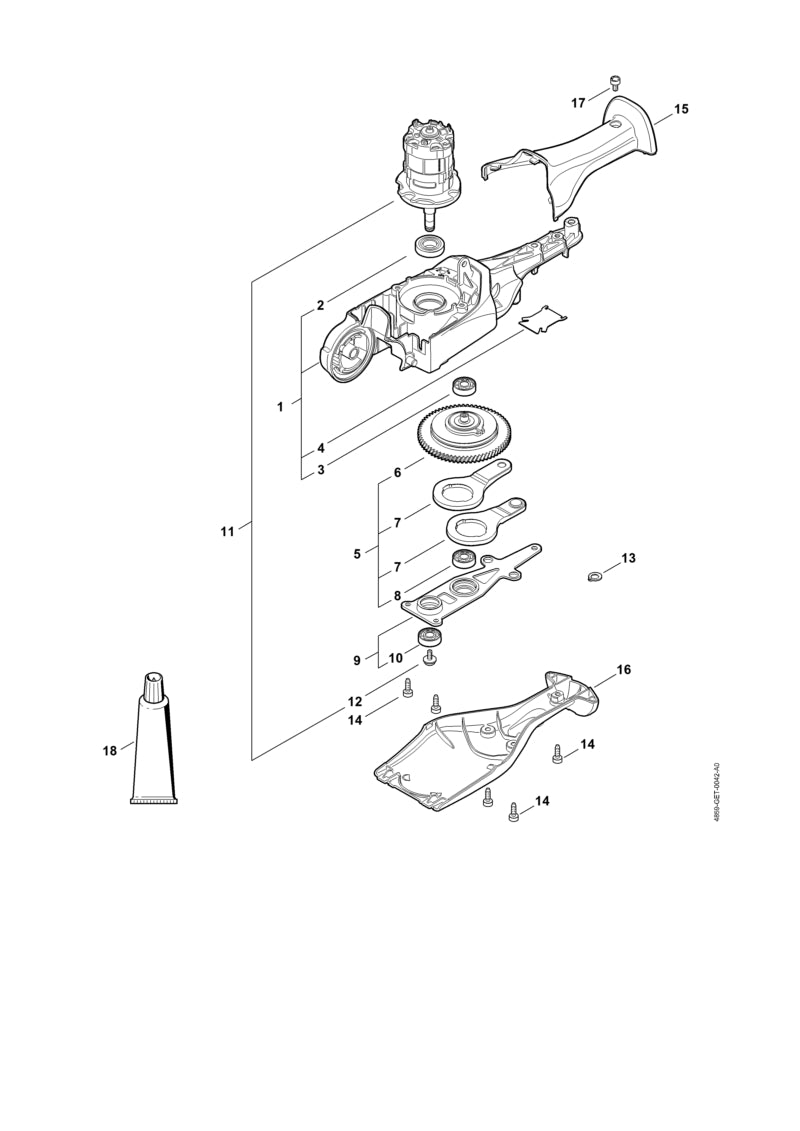 STIHL 9452-621-0157 Greifring 7x1 positie 13 technische tekening