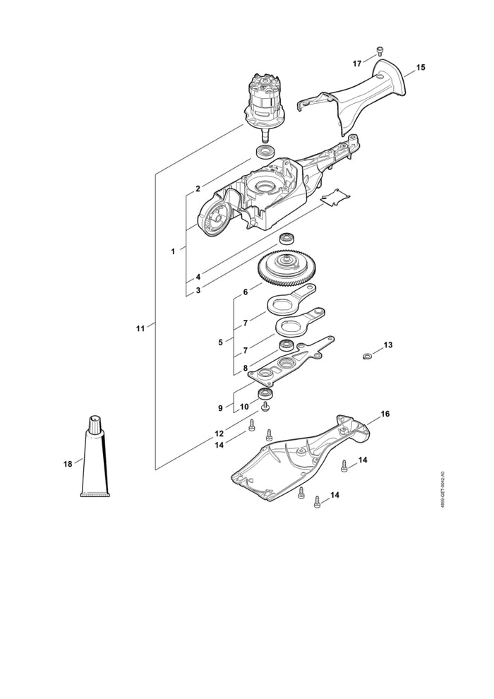 STIHL 9452-621-0157 Greifring 7x1 positie 13 technische tekening