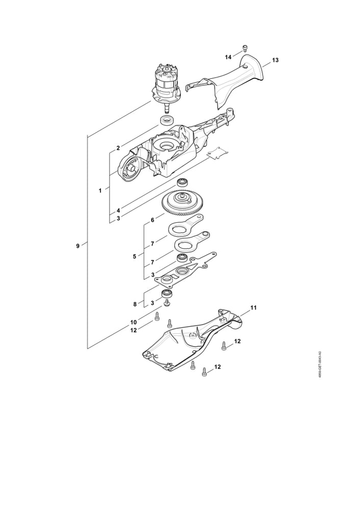 STIHL 9110-391-0615 Linsenschraube ISO7380-M4x6 positie 10 technische tekening