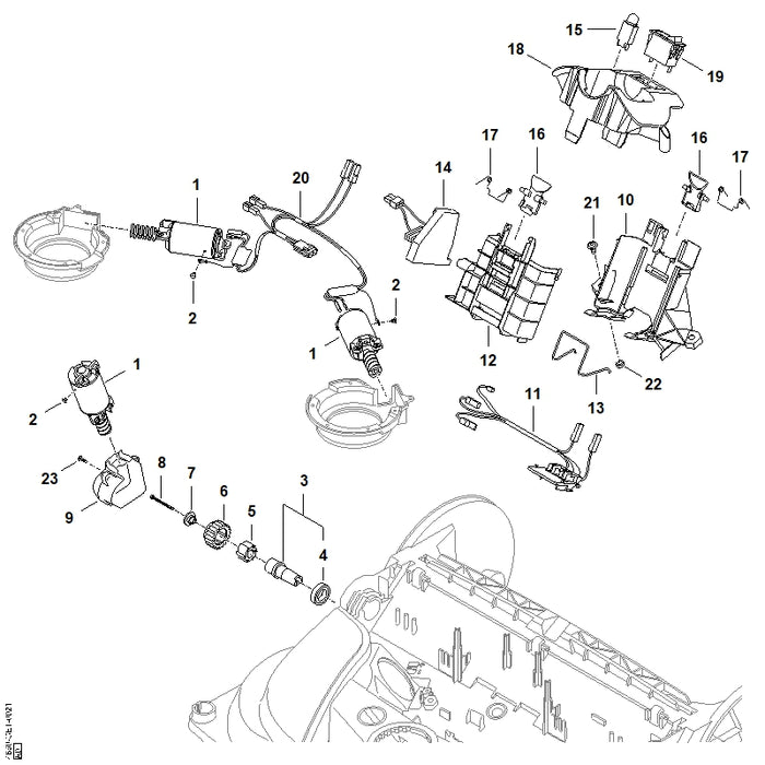 STIHL 9110-313-0250 Linsenschraube DIN7985-M3x3-8.8 positie 2 technische tekening