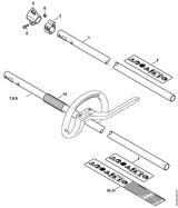 STIHL 0000-182-2100 Halter Ø 25,4 mm positie 3 technische tekening