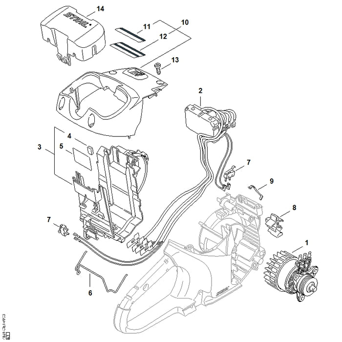 STIHL 1250-791-3100 Feder positie 6 technische tekening