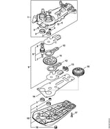 STIHL 4869-640-8200 Anlaufblech R positie 9 technische tekening