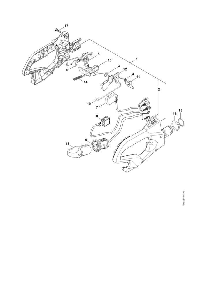 STIHL 9645-945-3198 RDR N26,7x1,78-NBR70 positie 15 technische tekening