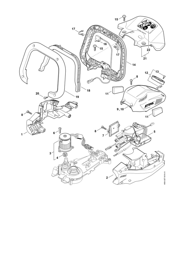 STIHL FA018208000 Deckel positie 12 technische tekening