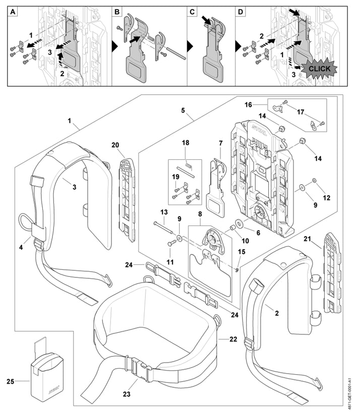 STIHL 9515-003-0721 Innenring IR6,4x10x10,5 positie 10 technische tekening