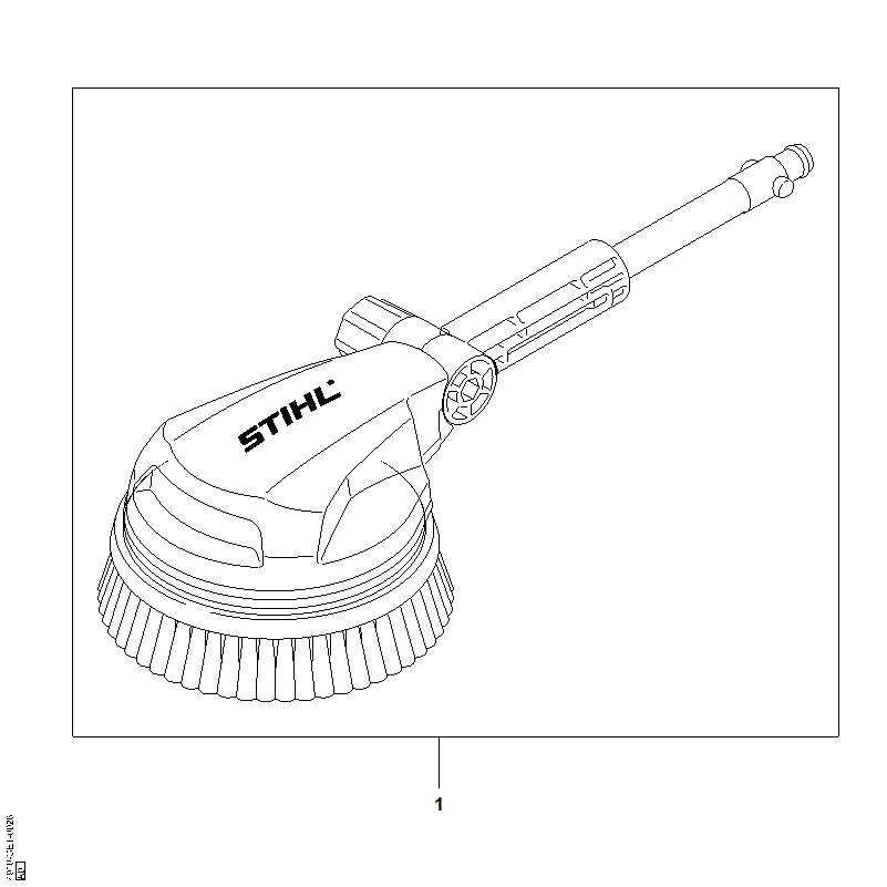 STIHL 4910-500-5910 Rotierende Waschbürste positie 1 technische tekening