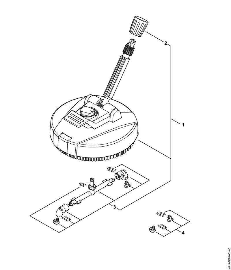 STIHL 4915-711-2600 Klemmmutter positie 2 technische tekening