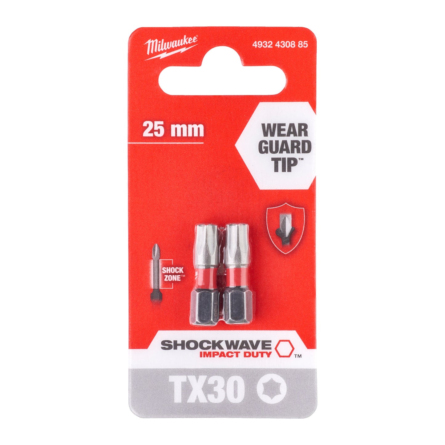 Milwaukee SHOCKWAVE™ IMPACT DUTY Schraubbits Shockwave TX30 x 25 mm - 2 pcs