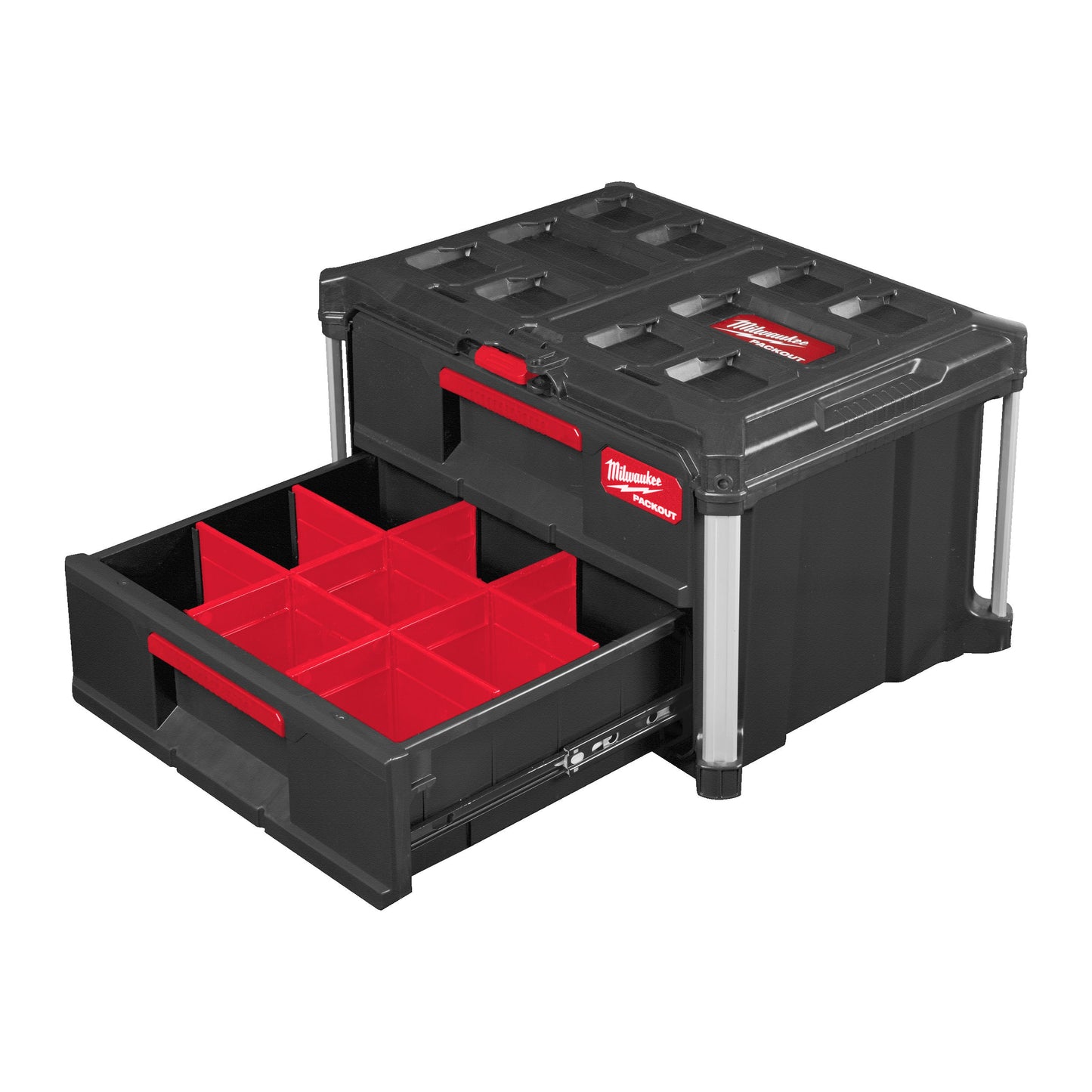 Milwaukee PACKOUT™ Werkzeugkoffer mit zwei Schubladen Packout 2 Drawer Tool Box