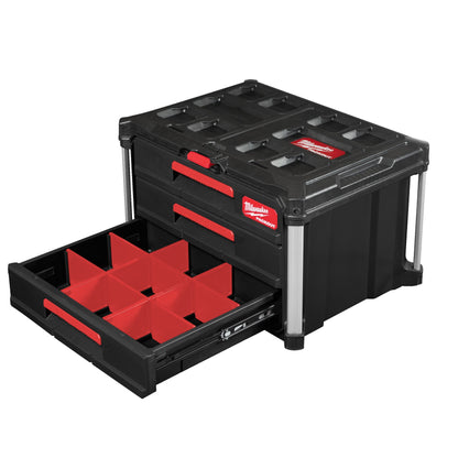 Milwaukee PACKOUT™ Werkzeugkoffer mit drei Schubladen Packout 3 Drawer Tool Box