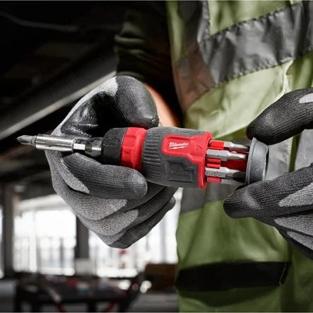 Milwaukee 8-in-1 Kompakter Ratschen-Multi-Bit-Schraubendreher
