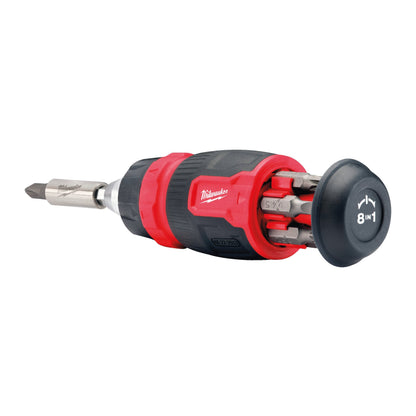 Milwaukee 8-in-1 Kompakter Ratschen-Multi-Bit-Schraubendreher