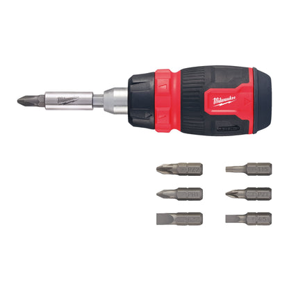 Milwaukee 8-in-1 Kompakter Ratschen-Multi-Bit-Schraubendreher
