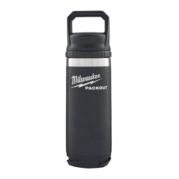 Milwaukee PACKOUT Flasche 532 ml Chug Lid Schwarz