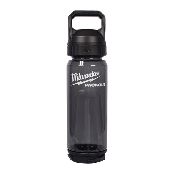 Milwaukee PACKOUT 740 ml Plastikflasche mit Chug-Deckel Schwarz