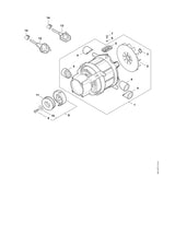 STIHL 4950-600-0226 Elektromotor 220-240/50 Hz, 2,5 kW positie 1 technische tekening