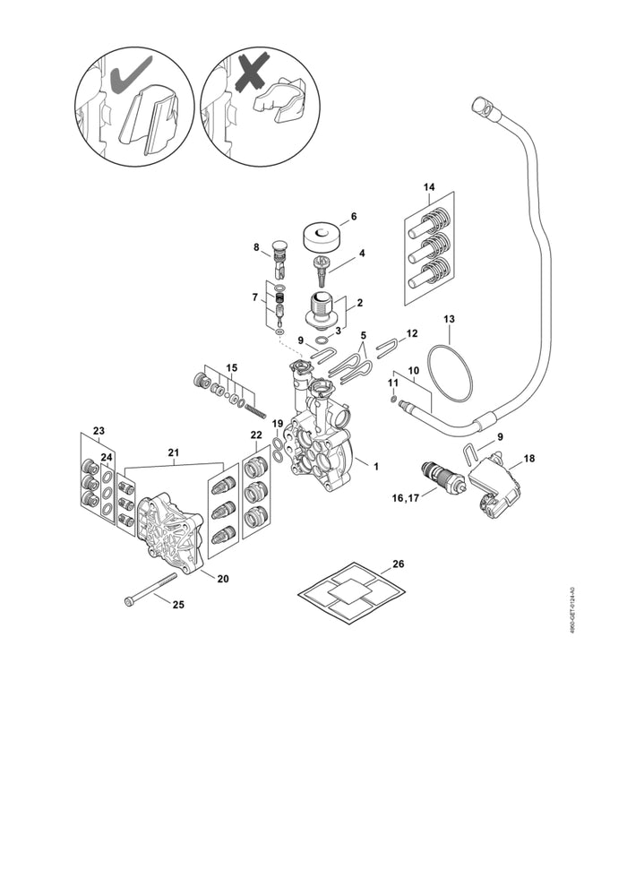 STIHL 9645-948-8525 RDR N74x2-NBR90 positie 13 technische tekening