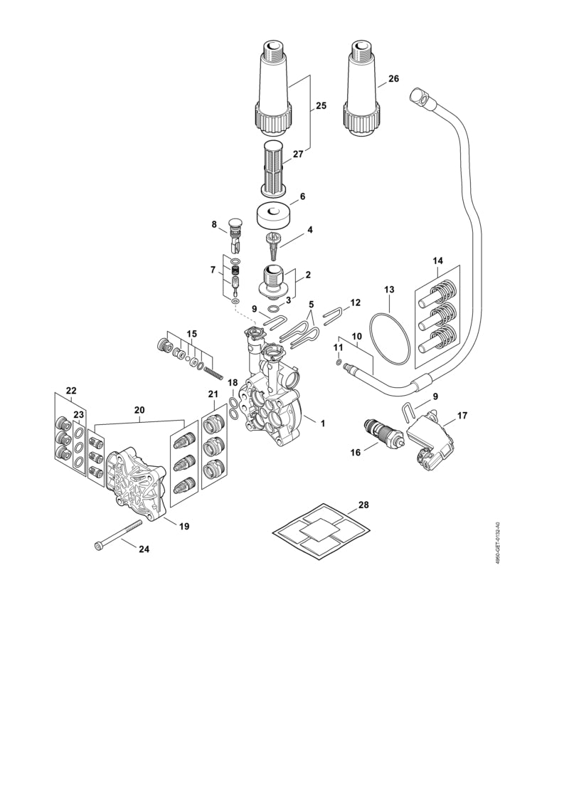 STIHL 4950-007-1011 Dichtungssatz Kolben positie 21 technische tekening