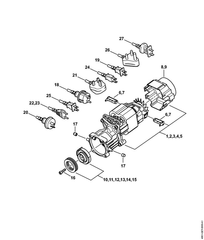 STIHL 9045-372-1280 Zylinderschraube ISO4762-M6x16-12.9 positie 16 technische tekening