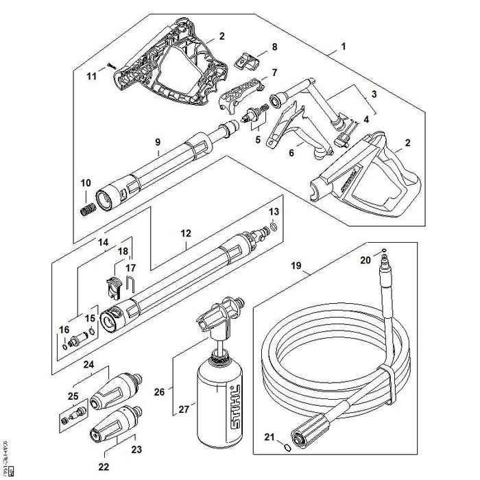STIHL 9645-951-7470 RDR N7x1,2-NBR90 positie 16 technische tekening