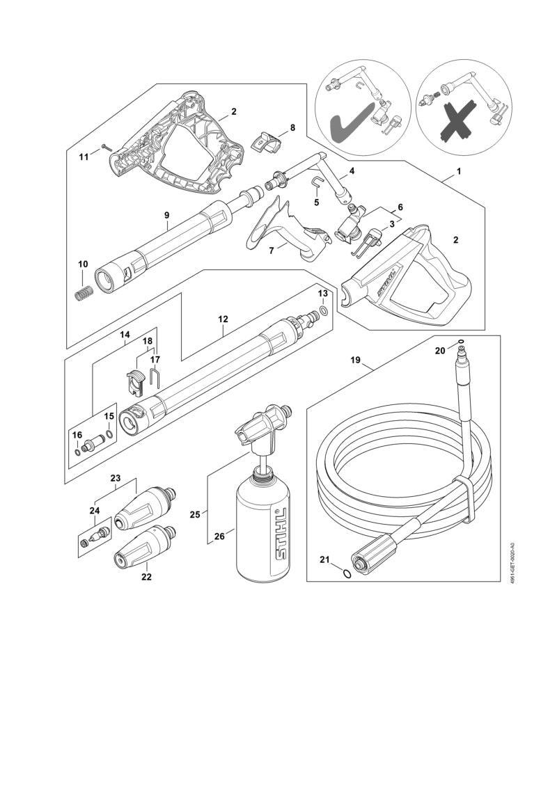 STIHL 4930-530-0100 Schieber positie 18 technische tekening