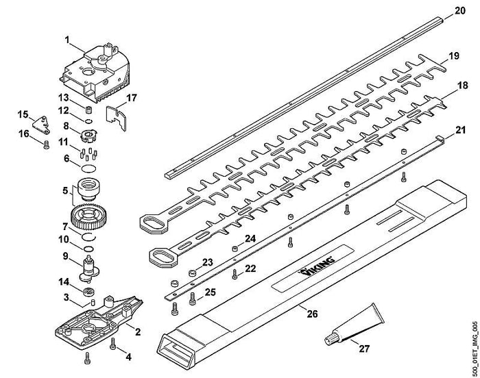 STIHL 9645-945-1310 Runddichtring 13x3 positie 10 technische tekening