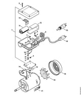 STIHL 5203-430-0500 Schalter positie 6 technische tekening