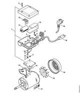 STIHL 5203-605-1000 Kondensator 230 V positie 11 technische tekening