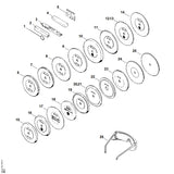 STIHL 5203-750-7005 Formschleifscheibe positie 11 technische tekening