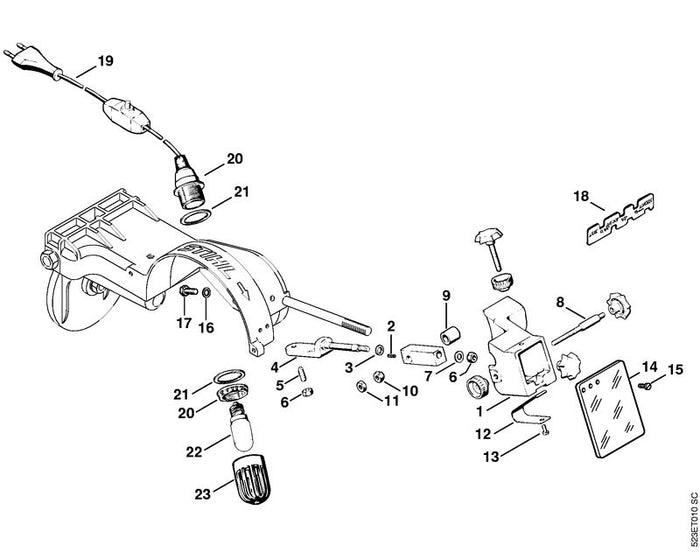 STIHL 9328-630-0140 Zahnscheibe DIN6797-J6,4 positie 16 technische tekening
