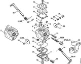STIHL 1123-120-7102 Drosselwelle mit Hebel positie 41 technische tekening