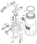 STIHL 4247-701-0811 Behälter positie 22 technische tekening