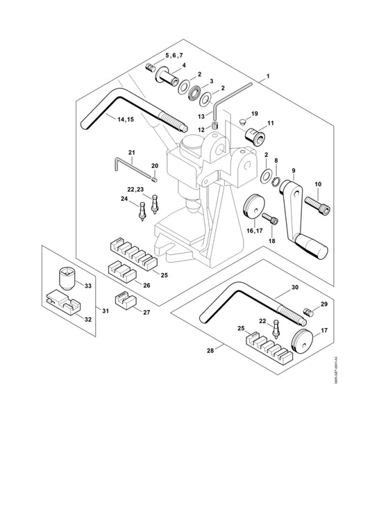 STIHL 0812-260-1048 Schraubendreher 5/32" positie 13 technische tekening